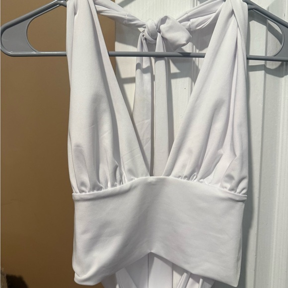 White Halter Top - Picture 1 of 4